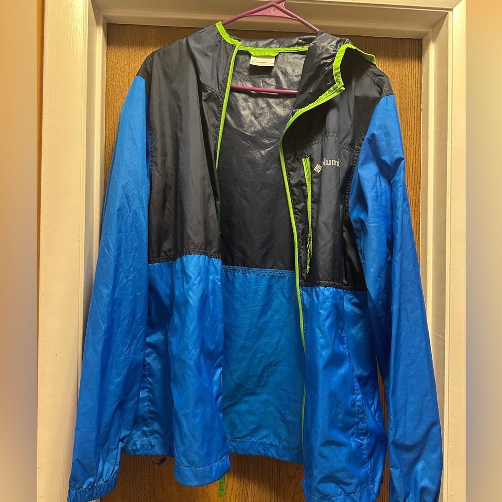 Columbia Blue and Black Hooded Jacket